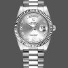 Rolex Day-Date 118239 Silver Roman Numeral 36mm Unisex Replica Watch