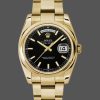 Rolex Day-Date 118208 Black Arab Dial Yellow Gold 36mm Unisex Replica Watch