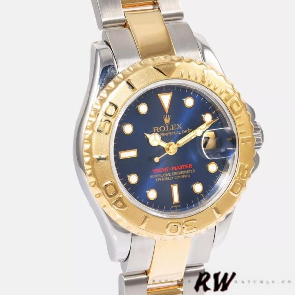 Rolex Yacht Master 169623 Steel Yellow Gold Blue Dial 29MM Lady Replica Watch