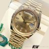 Rolex Day-Date 128238 Fluted Bezel Champagne Diamond Dial 36MM Unisex Replica Watch
