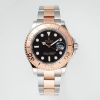 Rolex Yacht Master 116621 Black Dial Rose Gold Steel 40mm Mens Replica Watch