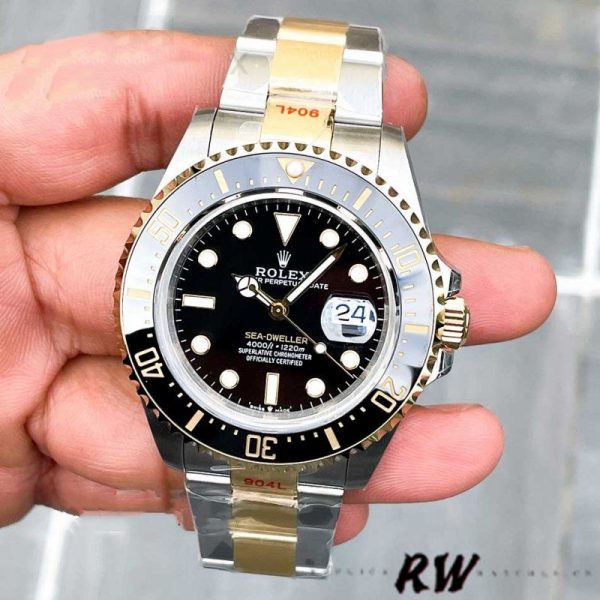 Rolex Sea-Dweller 126603 Yellow Gold Black Dial 43MM Mens Replica Watch