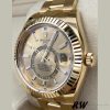 Rolex Sky-Dweller 326938 Yellow Gold Champagne Dial 42mm Mens Replica Watch