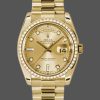 Rolex Day Date 118348 Champagne diamond Dial Yellow Gold 36mm Unisex Replica Watch