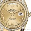 Rolex Day-Date 118388 Diamond Bezel Champagne Roman Numeral Dial 36MM Unisex Replica Watch