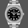 Rolex Day-Date 218349 Black Diamond Dial 41MM Mens Replica Watch