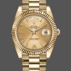 Rolex Day-Date 228238 Champagne Roman Dial Fluted Bezel 40mm Mens Replica Watch