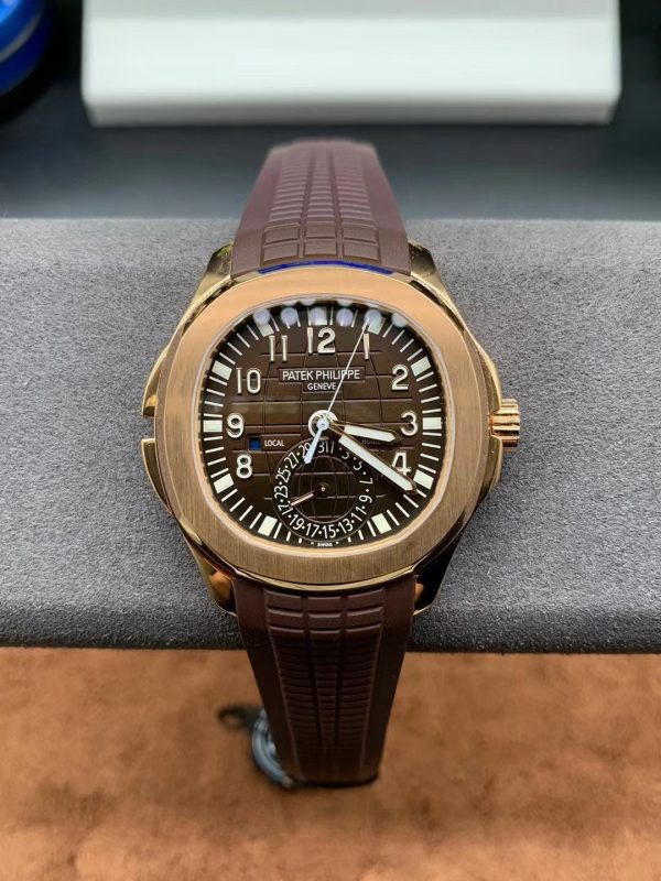 Replica Patek Philippe Aquanaut 5164R 001 Travel Time Rose Gold Mens Watch