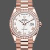 Rolex Day-Date 128345RBR White Dial Everose Gold 36MM Unisex Replica Watch
