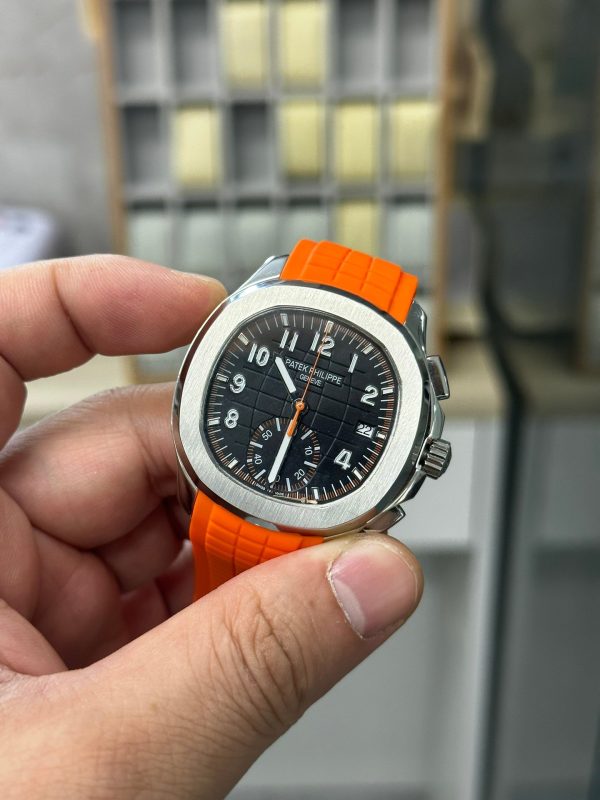 Replica Patek Philippe Aquanaut 5968A 001 Chronograph Orange Rubber 42mm