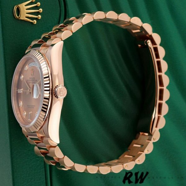Rolex Day-Date 128235 Everose Gold Pink Rose Dial 36MM Unisex Replica Watch