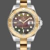 Rolex Yacht Master 168623 Steel Yellow Gold Black MOP Dial 35MM Unisex Replica Watch
