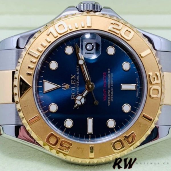 Rolex Yacht Master 168623 Steel and Gold Blue Dial 35MM Unisex Replica Watch