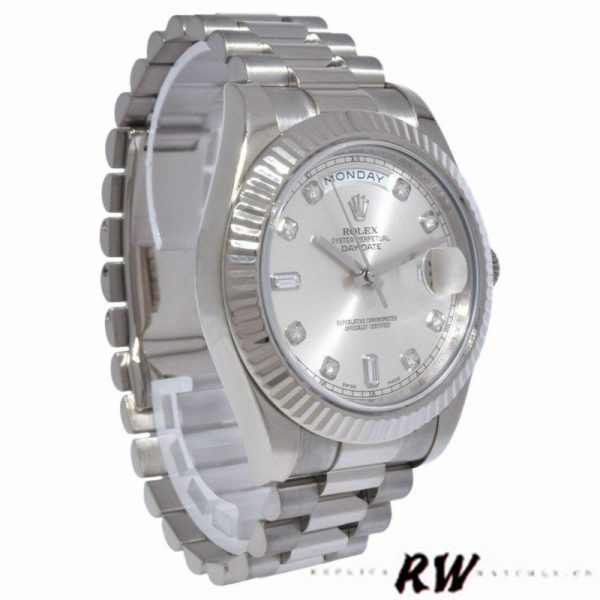 Rolex Day-Date 218238 White Roman Numeral Dial Yellow Gold 41MM Mens Replica Watch