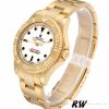 Rolex Yacht Master 168628 White Dial Yellow Gold 35MM Unisex Replica Watch