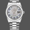 Rolex Day Date 118206 Wave Pattern Ice Blue Dial Arabic Numerals 36mm Unisex Replica Watch