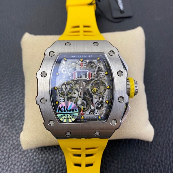 Richard Mille RM 11 03 Titanium Skeleton Dial Yellow Strap