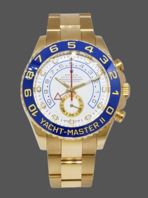 Rolex Yacht Master II 116688 Yellow Gold White Dial 44mm Mens Replica Watch