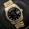 Rolex Day Date 118238 Black Dial Stainless Steel 36mm Mens Replica Watch