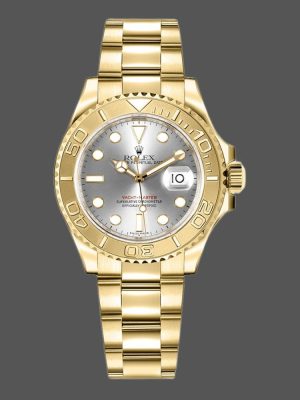 Rolex Yacht Master 169628 Yellow Gold Grey Dial 29MM Lady Replica Watch