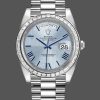 Rolex Day-Date 228396TBR Ice Blue Dial Platinum Diamond Bezel 40mm Mens Replica Watch