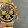 Rolex Daytona 116598 Yellow Gold Black Diamond Dial 40MM Mens Replica Watch