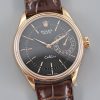 Rolex Cellini Date 50515 Brown Leather Black Index Dial 39mm Mens Replica Watch