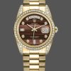 Rolex Day-Date 118388 Bull¡¯s Eye Brown Dial 36mm Unisex Replica Watch
