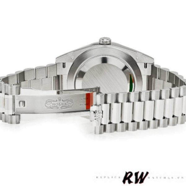 Rolex Day-Date 228396TBR Black Dial Diamond Bezel 40mm Mens Replica Watch