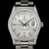 Rolex Day-Date 118389 White Gold Silver Diamond dial 36MM Unisex Replica Watch