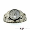 Rolex Day-Date 118209 White Gold Silver Dial Automatic 36mm Unisex Replica Watch