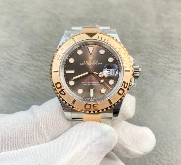 Rolex Yacht Master II 116621 Chocolate Dial Rose Gold 40mm Mens Replica Watch