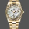 Rolex Day-Date 118388 White MOP Diamond Dial 36MM Unisex Replica Watch