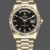 Rolex Day Date 118238 Black Dial Stainless Steel 36mm Mens Replica Watch