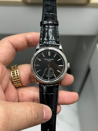 Patek Philippe Calatrava White Gold 6119G 001 Replica Watch(black)