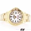 Rolex Yacht Master 169628 Yellow Gold White Dial 29MM Lady Replica Watch