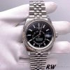 Rolex Sky-Dweller 326934 Fluted Bezel Black Dial 42MM Mens Replica Watch