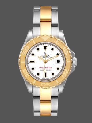Rolex Yacht Master 169623 Steel Yellow Gold White Dial 29MM Lady Replica Watch