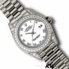 Rolex Day-Date 118389 White Gold White Roman Numeral Dial 36MM Unisex Replica Watch