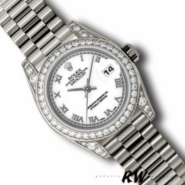 Rolex Day-Date 118389 White Gold White Roman Numeral Dial 36MM Unisex Replica Watch