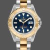 Rolex Yacht Master 168623 Steel and Gold Blue Dial 35MM Unisex Replica Watch