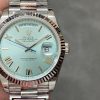 Rolex Day-Date 228236 Fluted Bezel Ice Blue Dial 40MM Mens Replica Watch