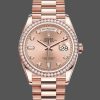 Rolex Day-Date 128345RBR Champagne Rose Dial Everose Gold 36MM Unisex Replica Watch