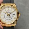 Rolex Sky Dweller 326238 Yellow Gold White Dial 42mm Mens Replica Watch