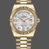Rolex Day-Date 128238 Fluted Bezel White Mother of Pearl Dial 36MM Unisex Replica Watch