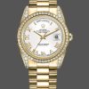 Rolex Day-Date 118388 Yellow Gold White Roman Numeral Dial 36MM Unisex Replica Watch
