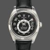 Rolex Sky-Dweller 326139 Black Dial Leather Strap 42MM Mens Replica Watch