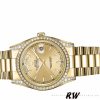 Rolex Day-Date 118388 Diamond Bezel Champagne Index Dial 36MM Unisex Replica Watch