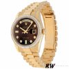 Rolex Day-Date 118398 Bulls Eye Brown Diamond Dial 36MM Unisex Replica Watch