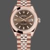 Rolex Datejust 279165 Chocolate Brown Dial Domed Bezel 28mm Lady Replica Watch